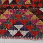3x10 Vintage Burgundy Kilim Runner Rug 95x302Cm