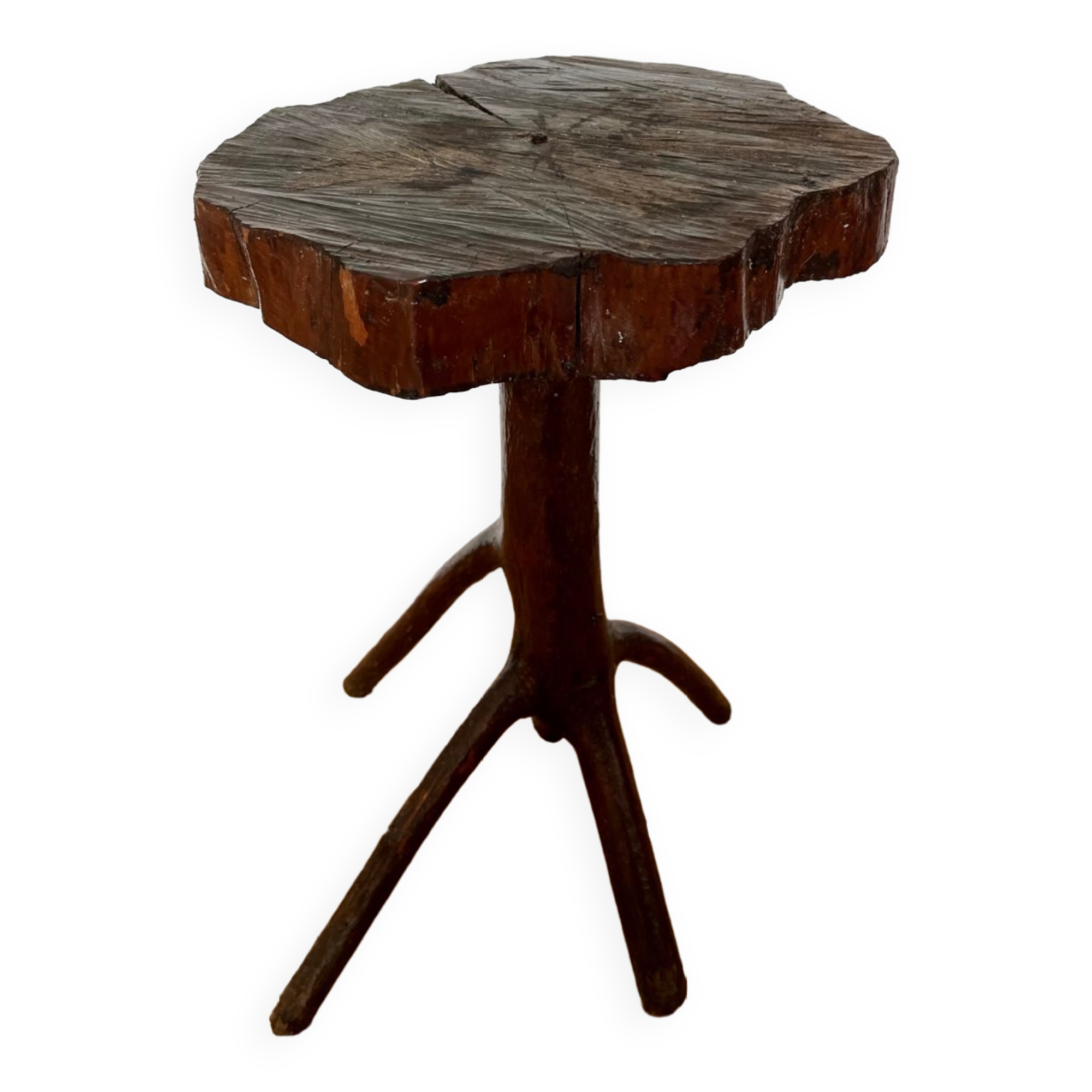 Tabouret tripode brutaliste