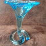 Swirling glass vase