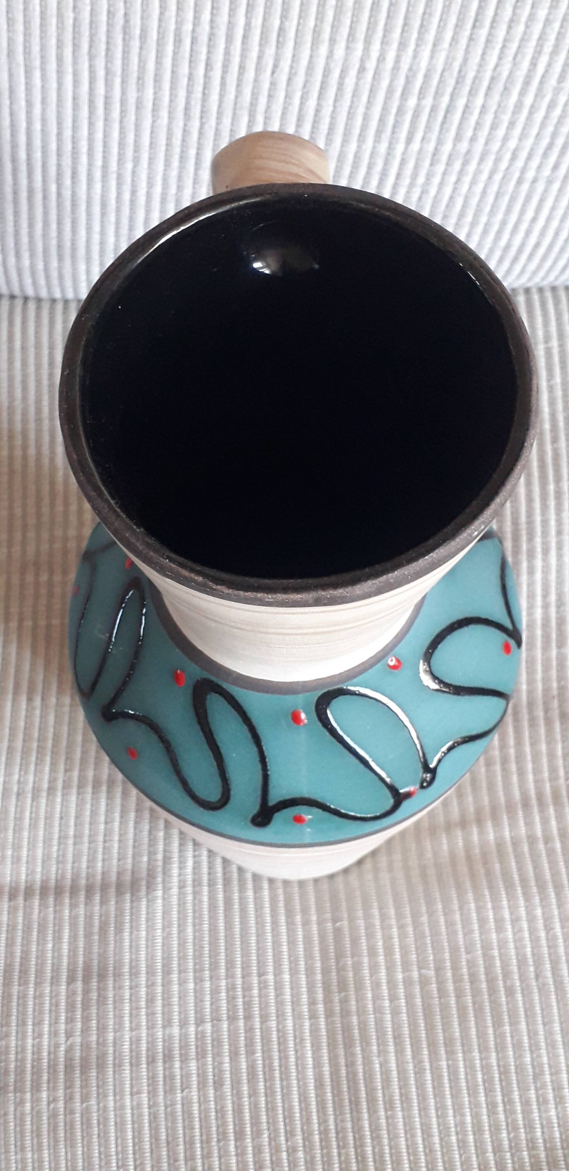 Large vintage ceramic vase signed