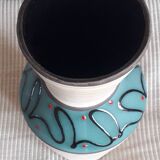 Large vintage ceramic vase signed