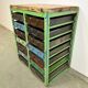 Vintage industrial iron chest of drawers, 1950s