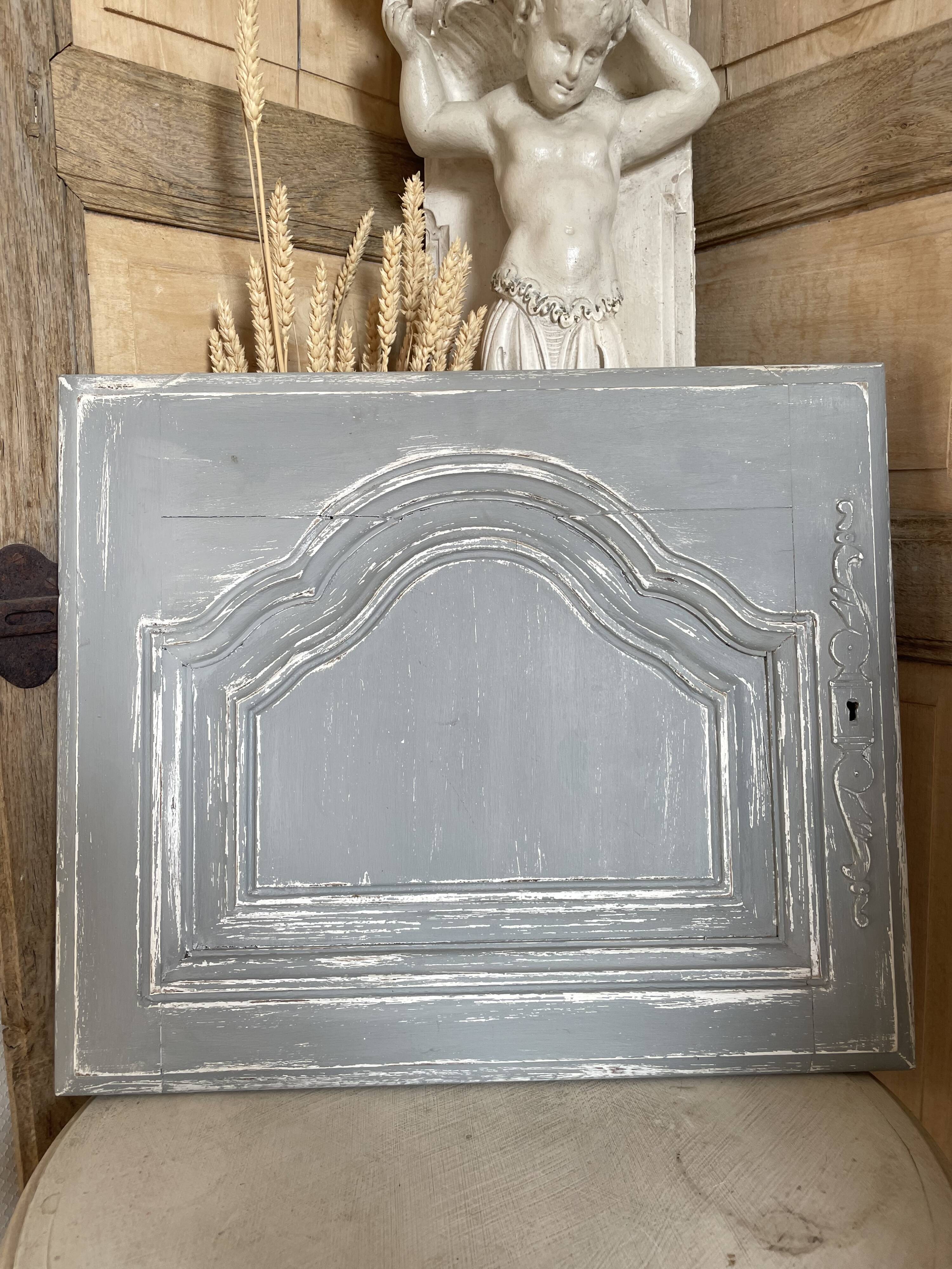 Gray patina woodwork door