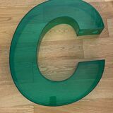 Letter signs C in transparent plexiglass