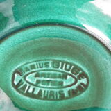 5 plates stamped Marius Giuge potter artist Vallauris diam 23.5 cm