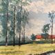 Huile sur panneau vintage
