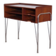 Vintage Scandinavian console in teak and chrome from the 1970s.