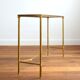Gilded console and glass 1970s
