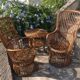 Rattan chair by Dal Vera, Italy 1950