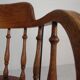 Oak office chair with a spring system and height adjustable, 1930s.