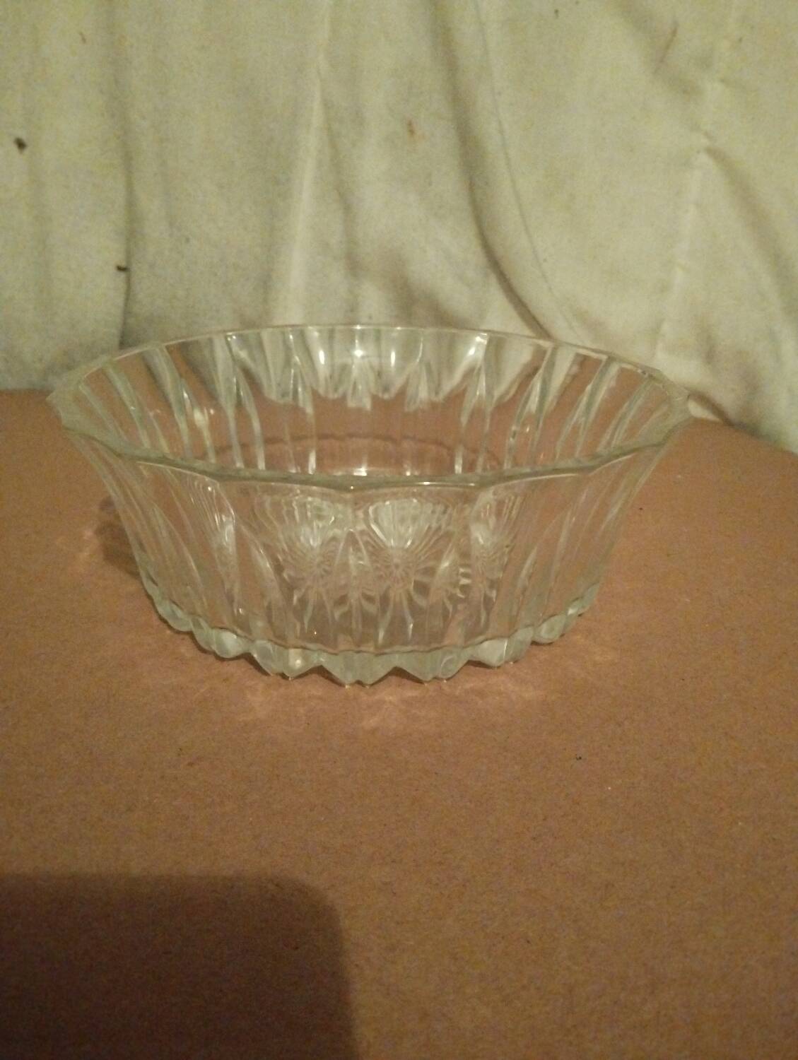 Glass salad bowl