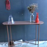 Old pink metal console