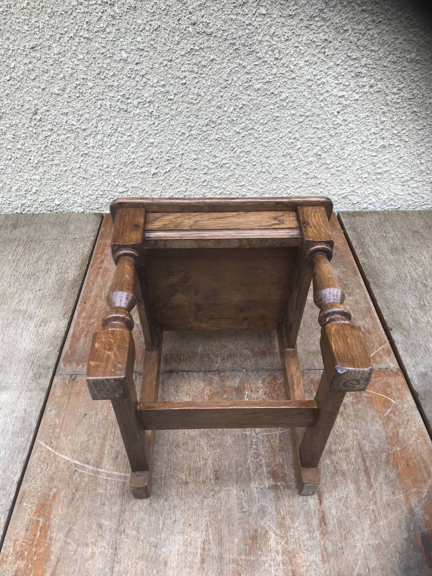 Former lorraine baby chair assise child light vintage wood
