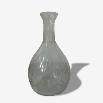 Decanter old cut glass collar facets