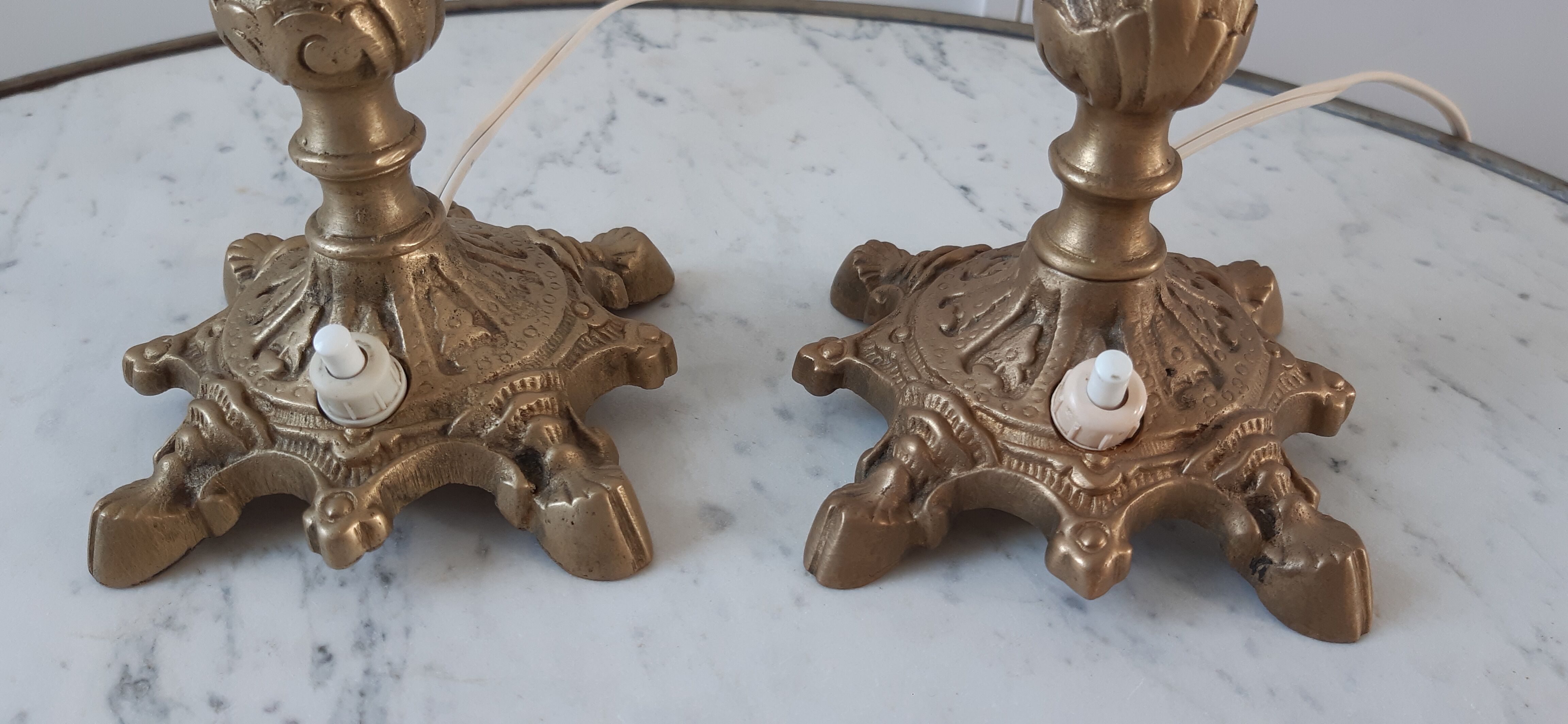 Pair of brass lamp 30-40s