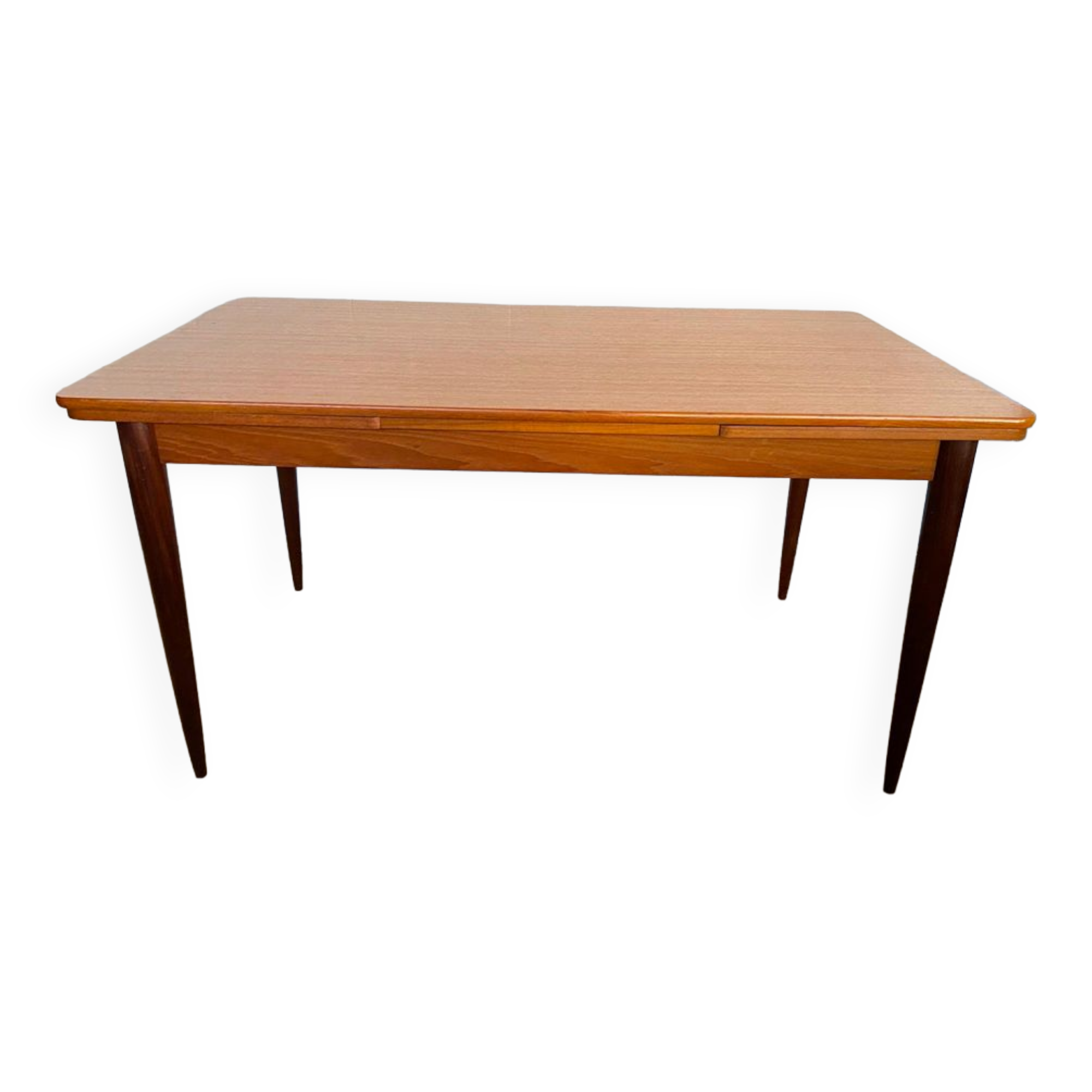 Scandinavian extendable table in vintage teak an60