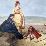 Tableau Élégantes à la plage