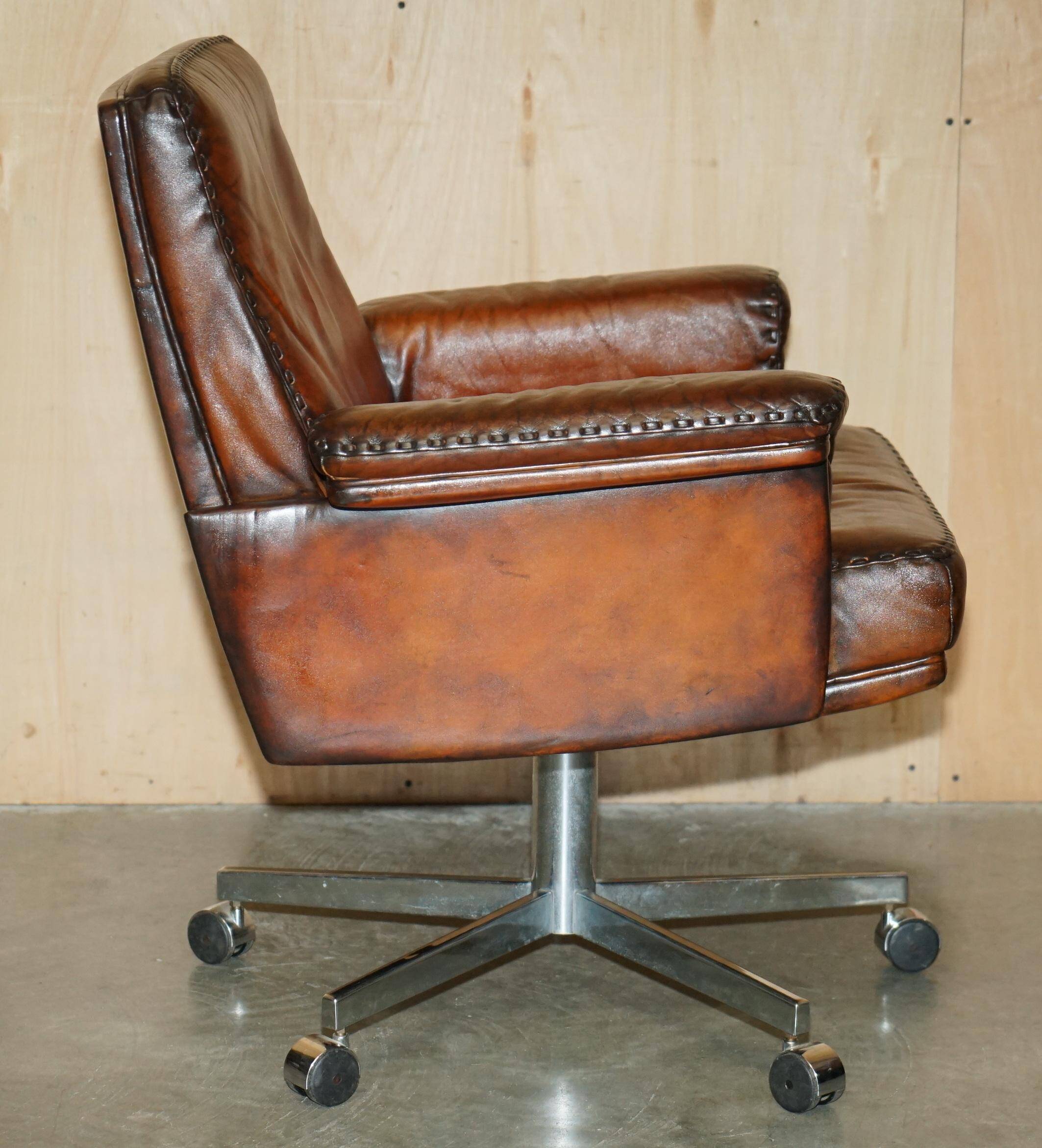 De Sede DS35 executive chair vintage leather Mid-Century Modern style