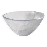 Vintage Kosta Boda Tropic Glass Fruit Bowl, Scandinavian Fruit Design 1989