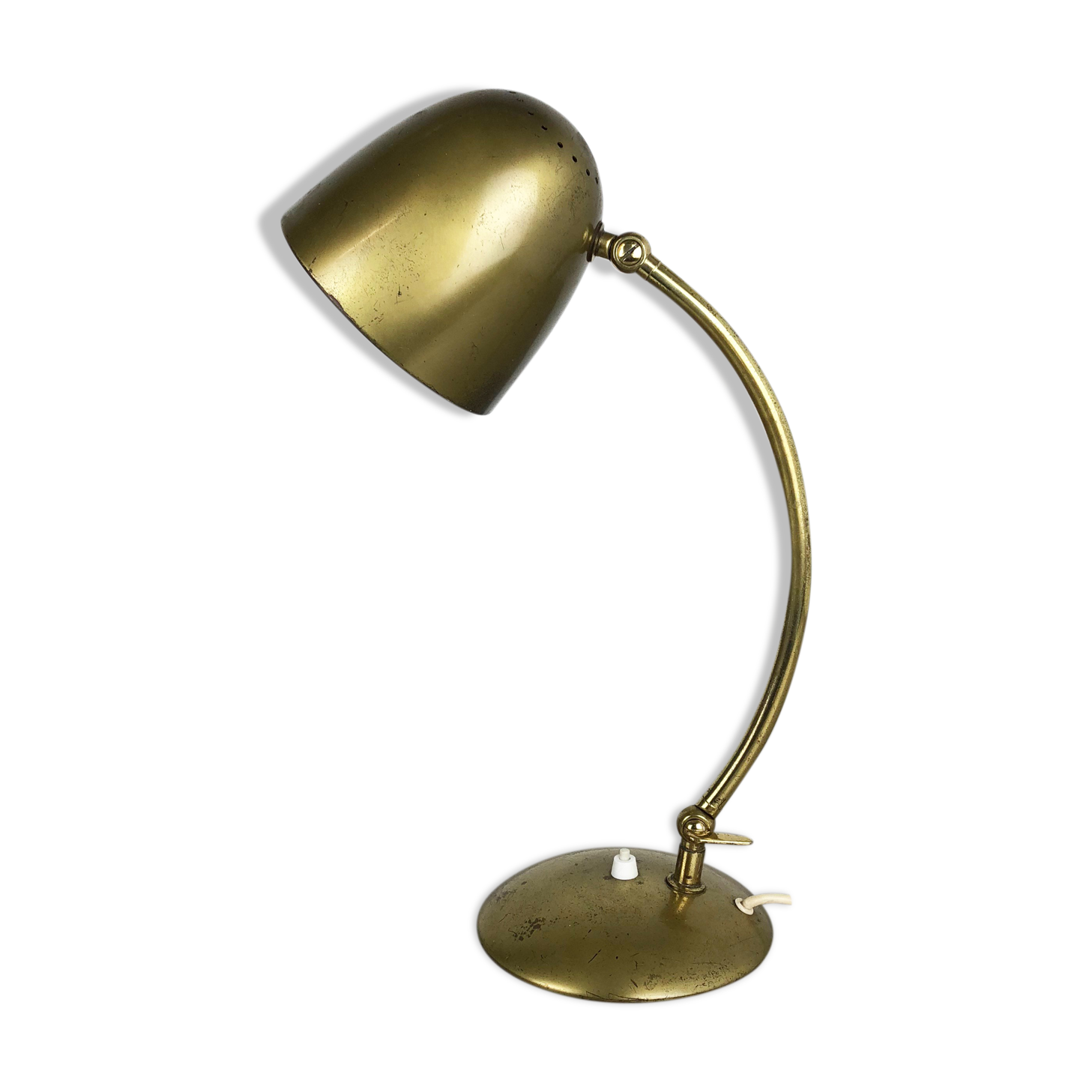Original modernist brass metal table light made by Cosack attributed, Germany