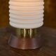 Lampe à poser scandinave avec opaline 1960’s