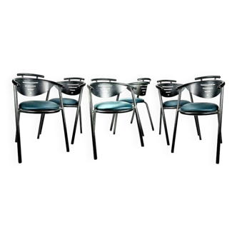6 chaises vintage design des années 90