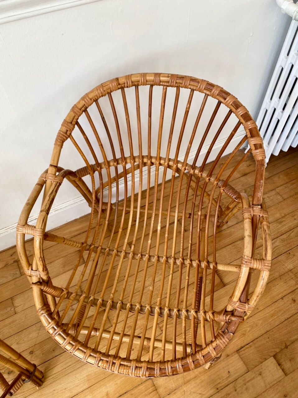 Rattan basket chairs
