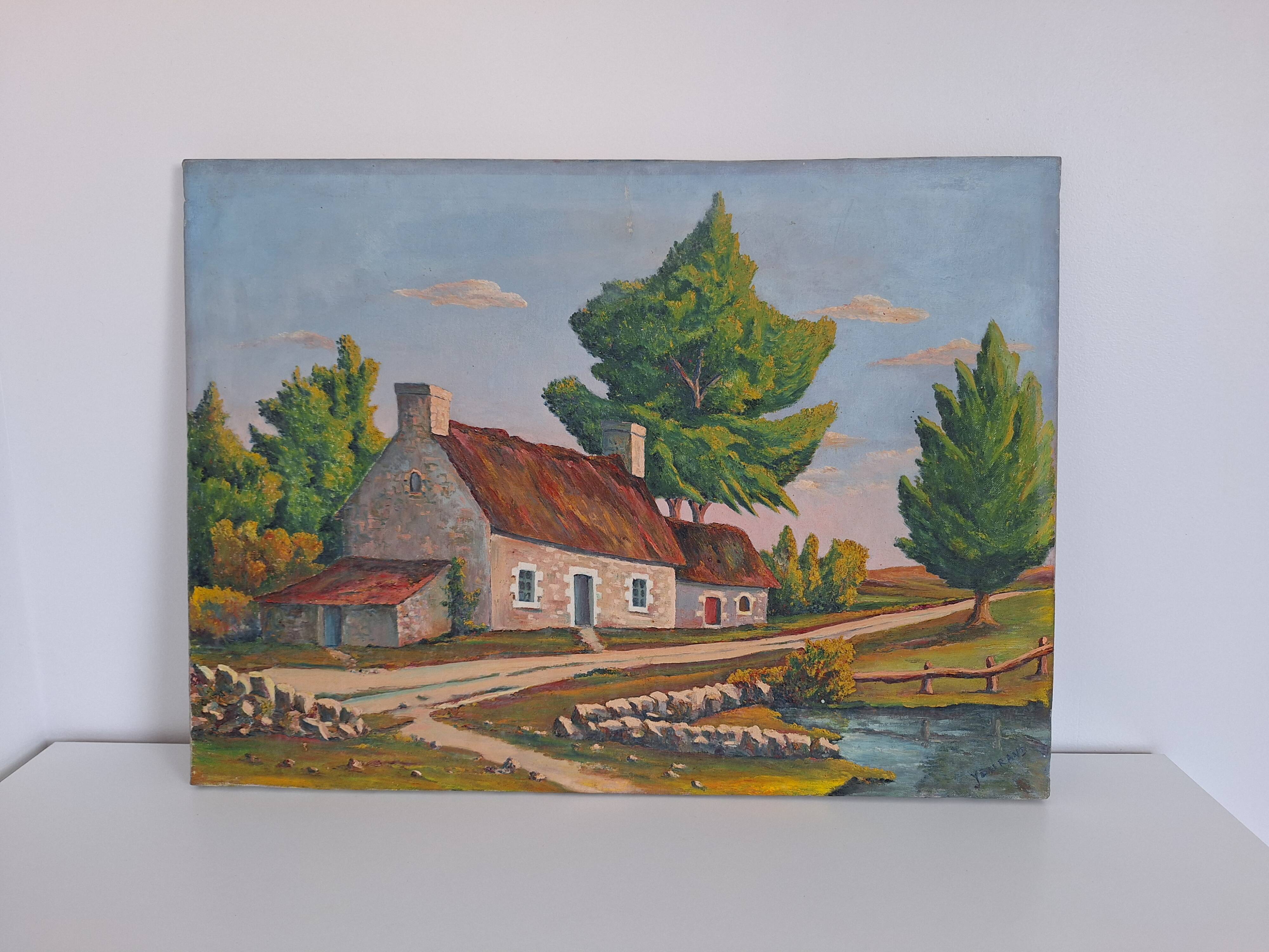 Old landscape painting