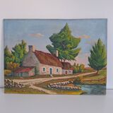 Old landscape painting