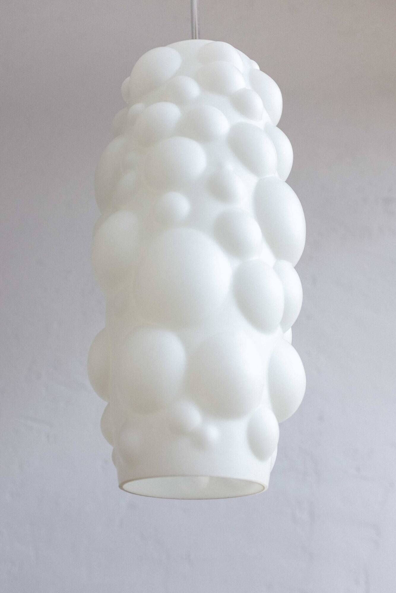 Vintage Czech Hanging Lamp by Osvětlovací Sklo, 1970s