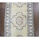 Vintage Turkish Oushak handmade wool cotton yellow runner rug 78x328