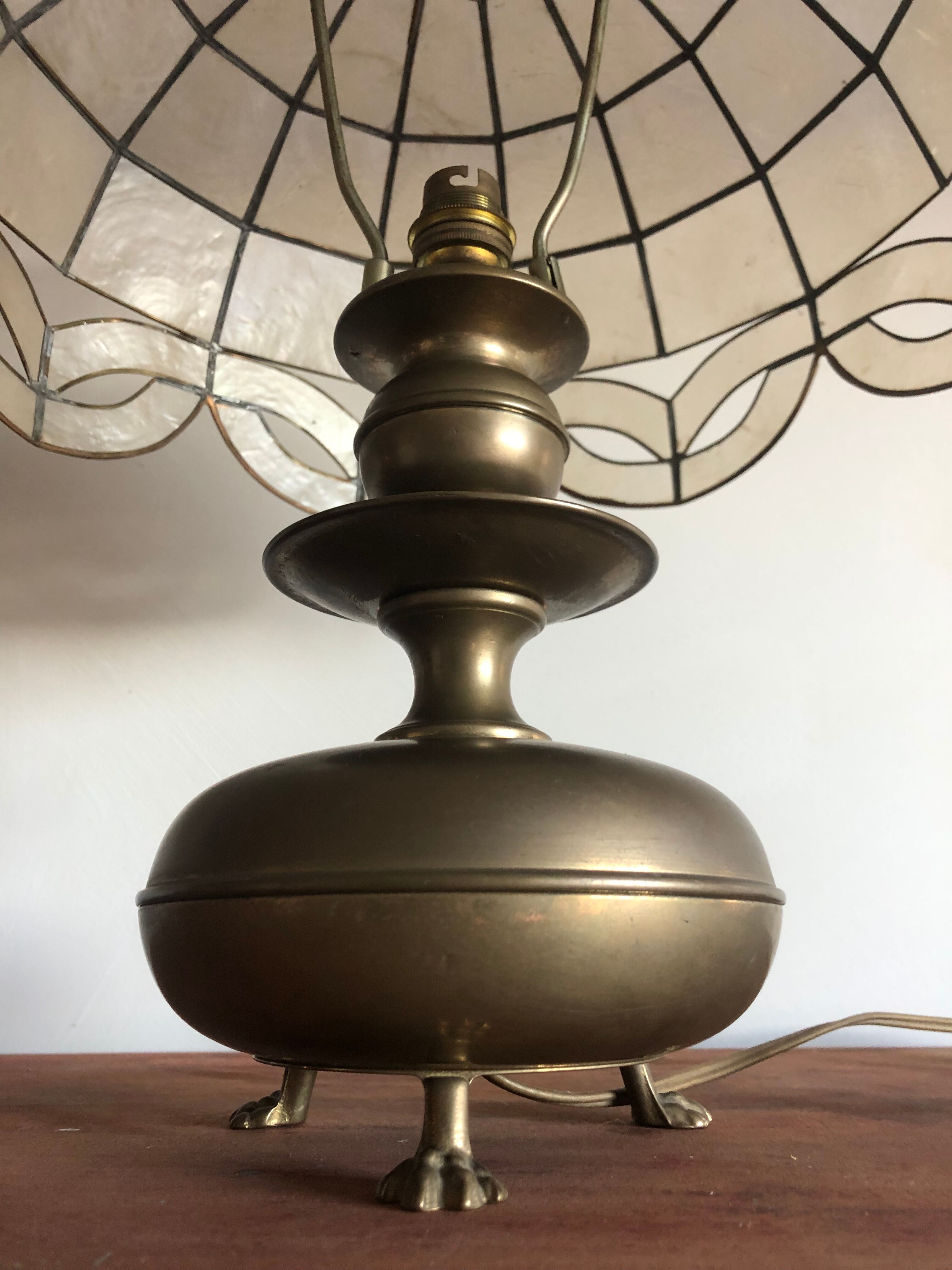 Lampe en nacre & laiton