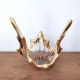 Golden glass fruit cup