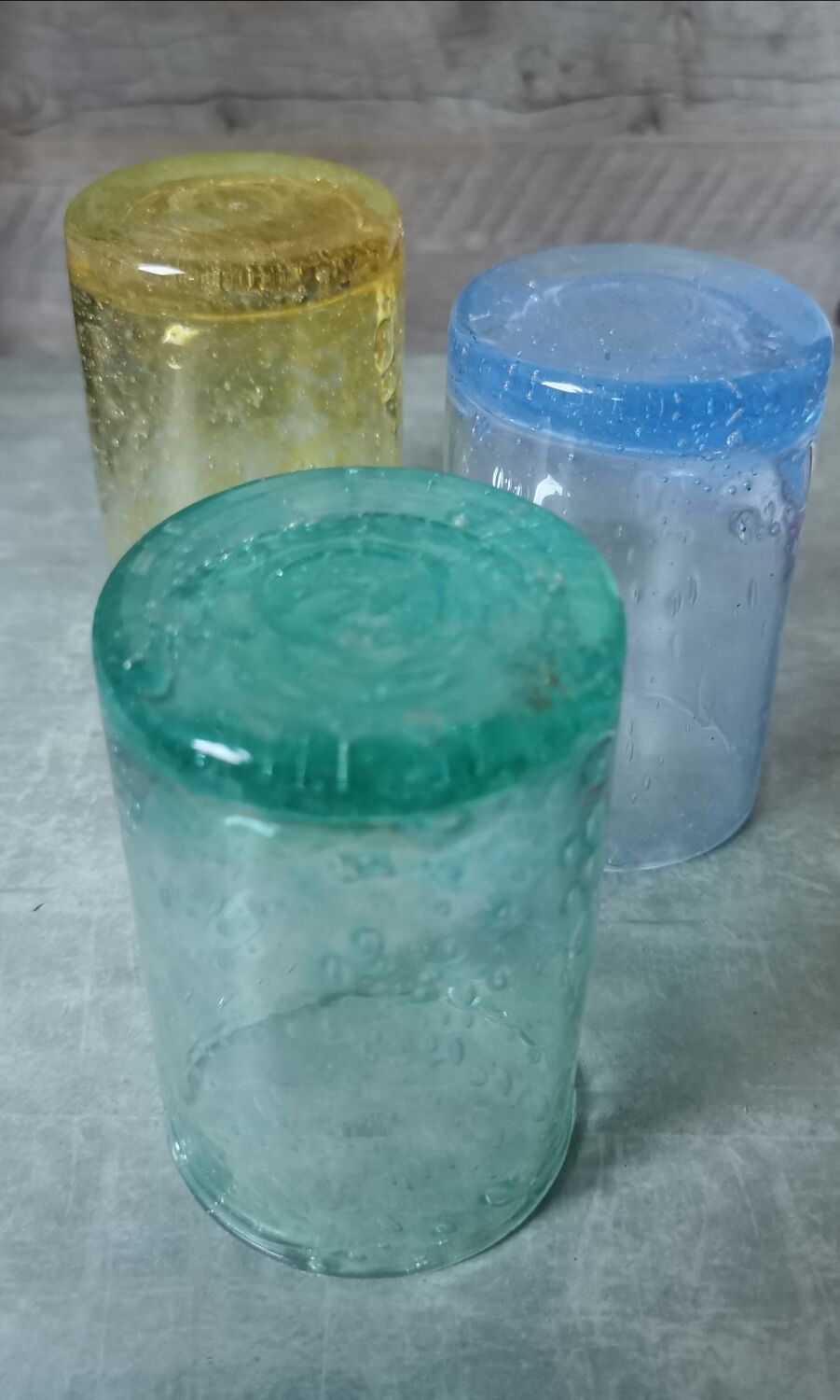 Bubbled water glasses Bourboule glassware