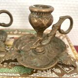 Pair of brass candlesticks