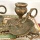 Pair of brass candlesticks