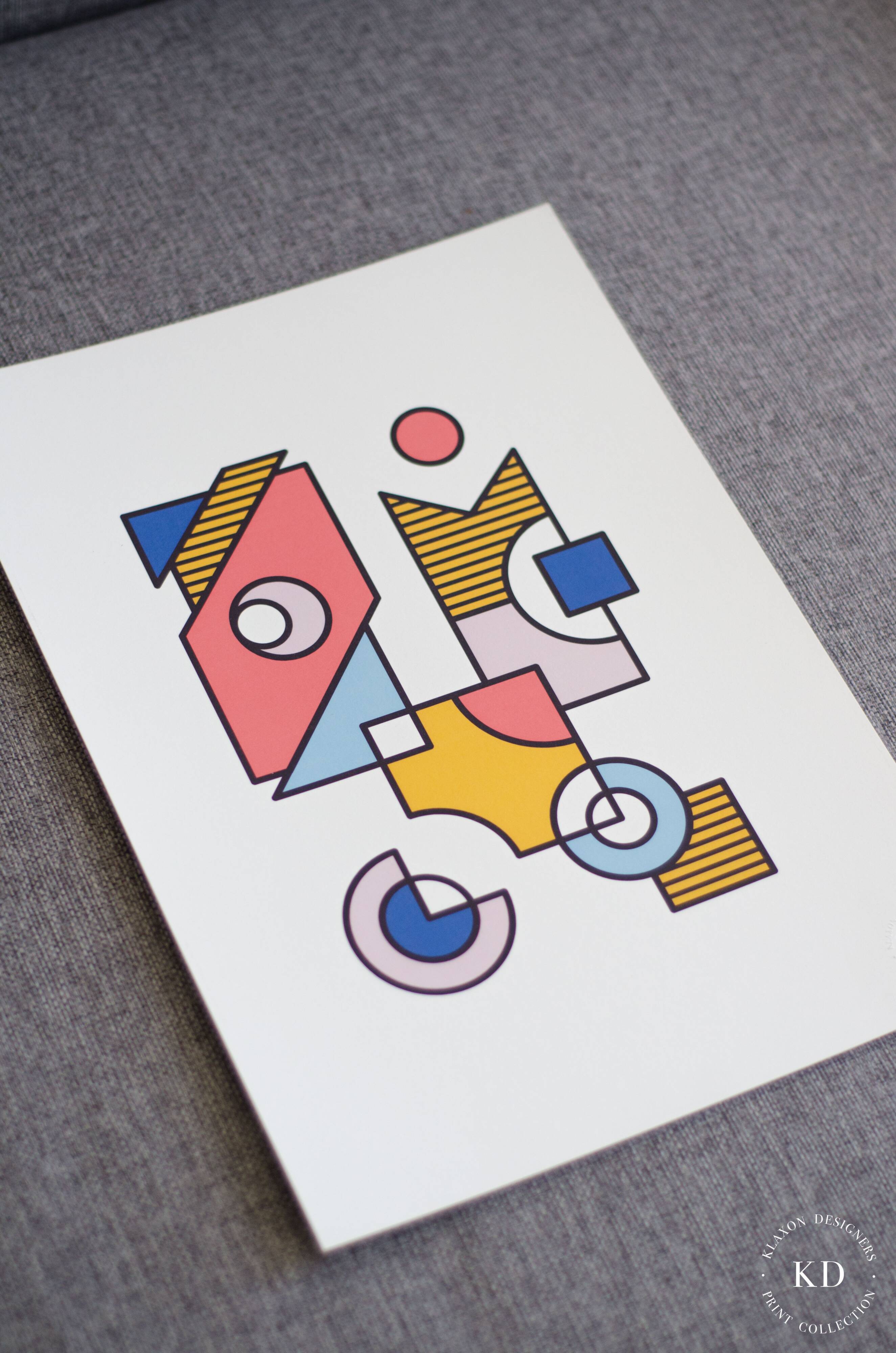 Illustration - Abstract geometric graphic colorful A3 poster numbered #002