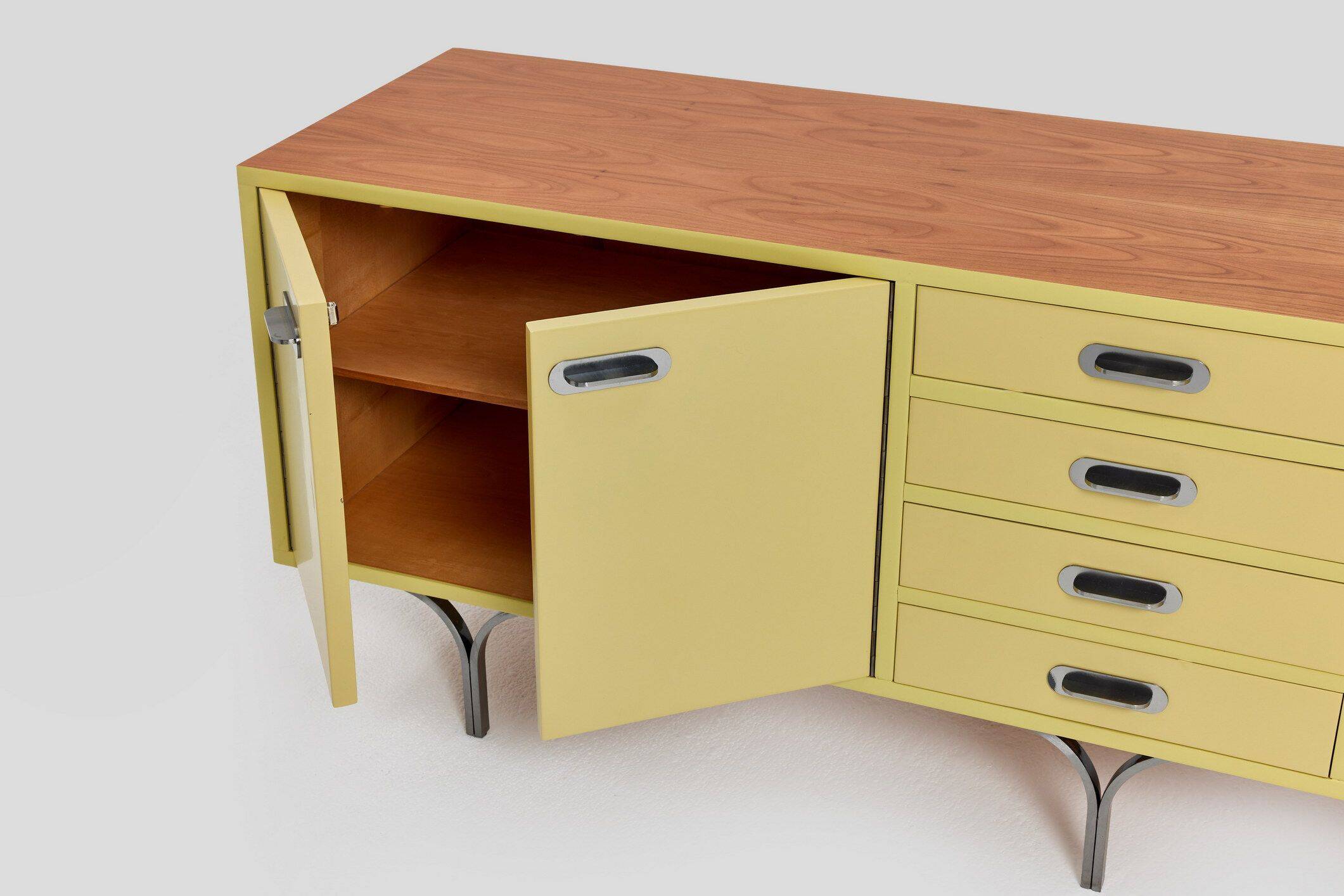 Industrial Vintage Mid-Century Sideboard, Steel, 1960s