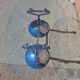 Table ovale Design années 70 – Verre, Chrome & Noyer