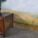 Small 18th-century chest of drawers in walnut and cherry wood.