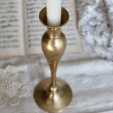 Large antique brass candle holder in Art Deco style
