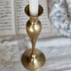 Large antique brass candle holder in Art Deco style