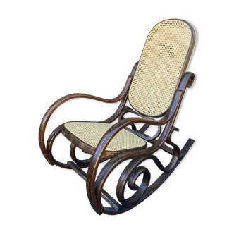 Rocking-chair vintage curved wood