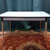 blue formica table