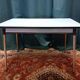 blue formica table