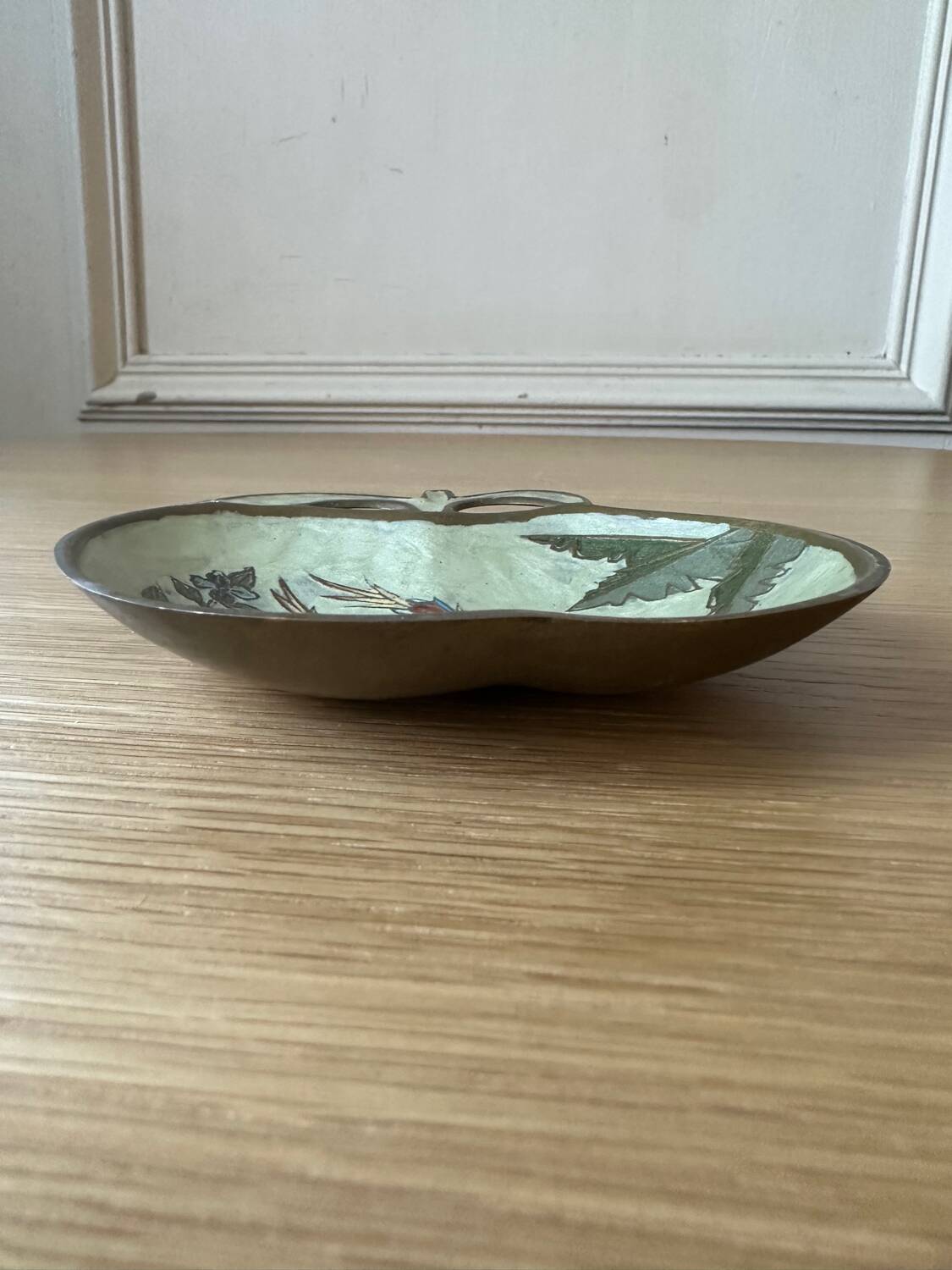 Enamelled brass pocket tray