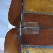 Secretary with mechanism - 4 secret drawers - lock - marquetry chessboard - 1950