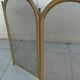 Neoclassical style fire screen with 4 panels and mesh.