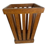 Ancienne corbeille à papier art déco basket style Frank adnet design lamelles