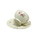 Baroque teacup and saucer, ivory white porcelain, Germany, 1930s.